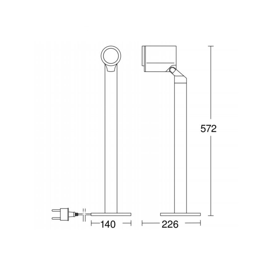 STEINEL 058661 - Candeeiro exterior LED com sensor SPOT WAY 1xGU10/7W/230V IP44