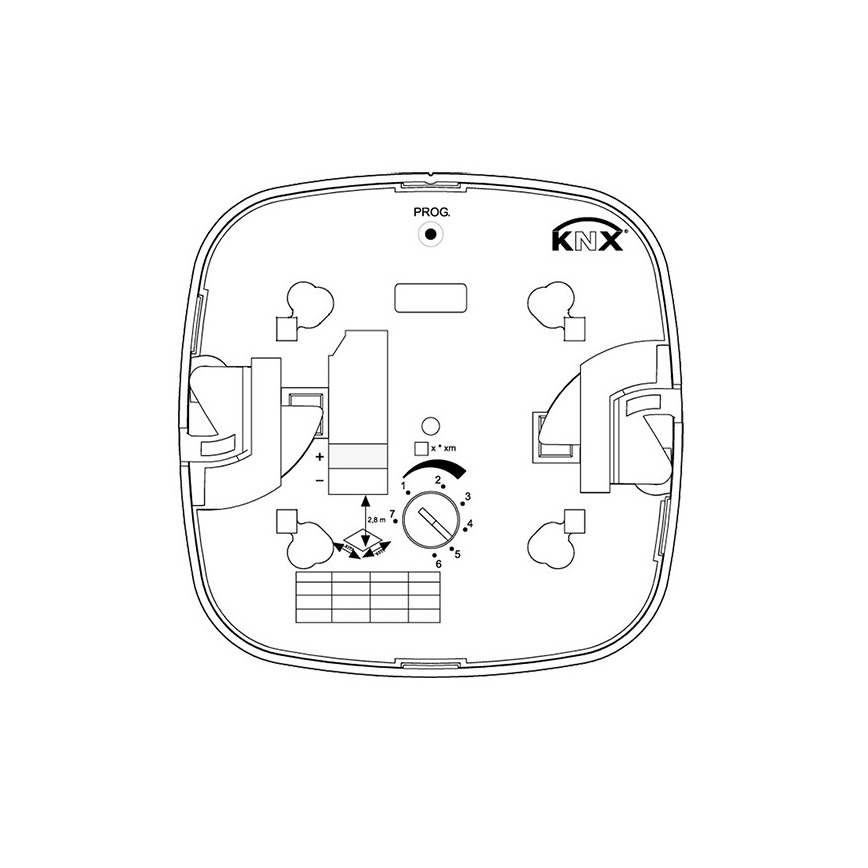 Steinel 059484 - Detetor de presença HF 360 V3 KNX branco
