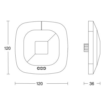 Steinel 059484 - Detetor de presença HF 360 V3 KNX branco