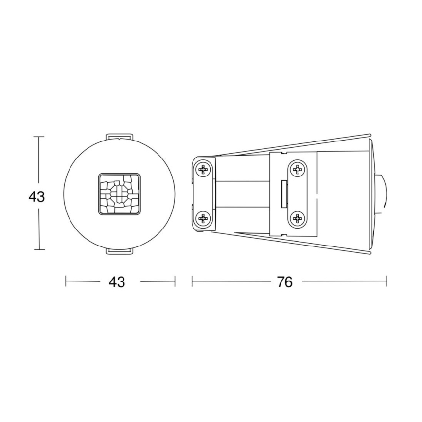 Steinel 064129 - Detetor de presença IR Quattro MICRO 6m KNX IP65 branco