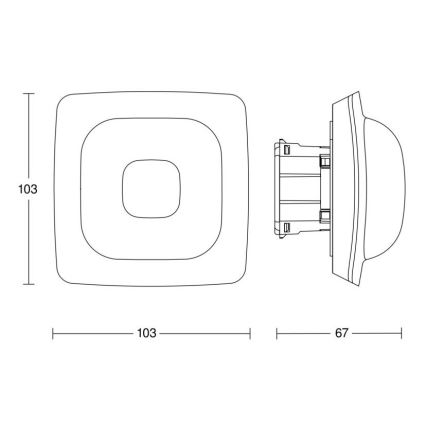 Steinel 064334 - Detetor de presença IR Quattro HD-2 24m COM2 branco