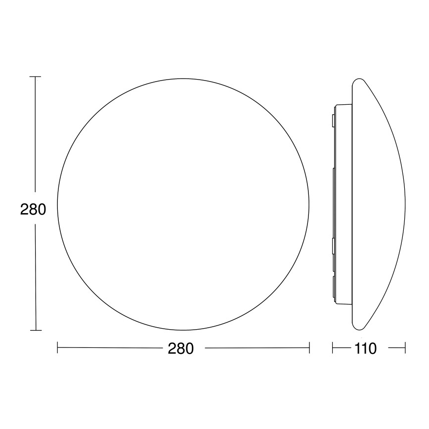STEINEL 064808 - Iluminação de teto para casa de banho LED com sensor RS PRO LED/9,5W/230V 3000K IP54
