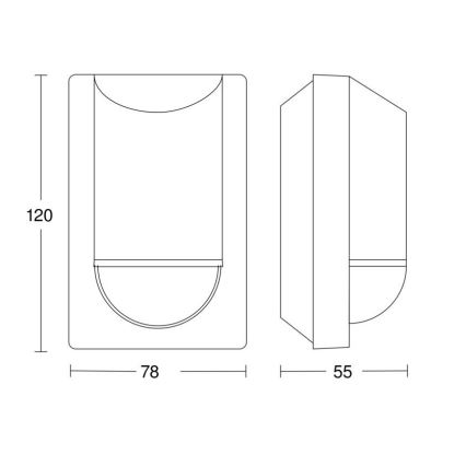 Steinel 064907 - Sensor de movimento exterior IS 2180 ECO 230V IP54 antracite