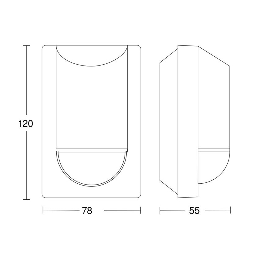 Steinel 064907 - Sensor de movimento exterior IS 2180 ECO 230V IP54 antracite
