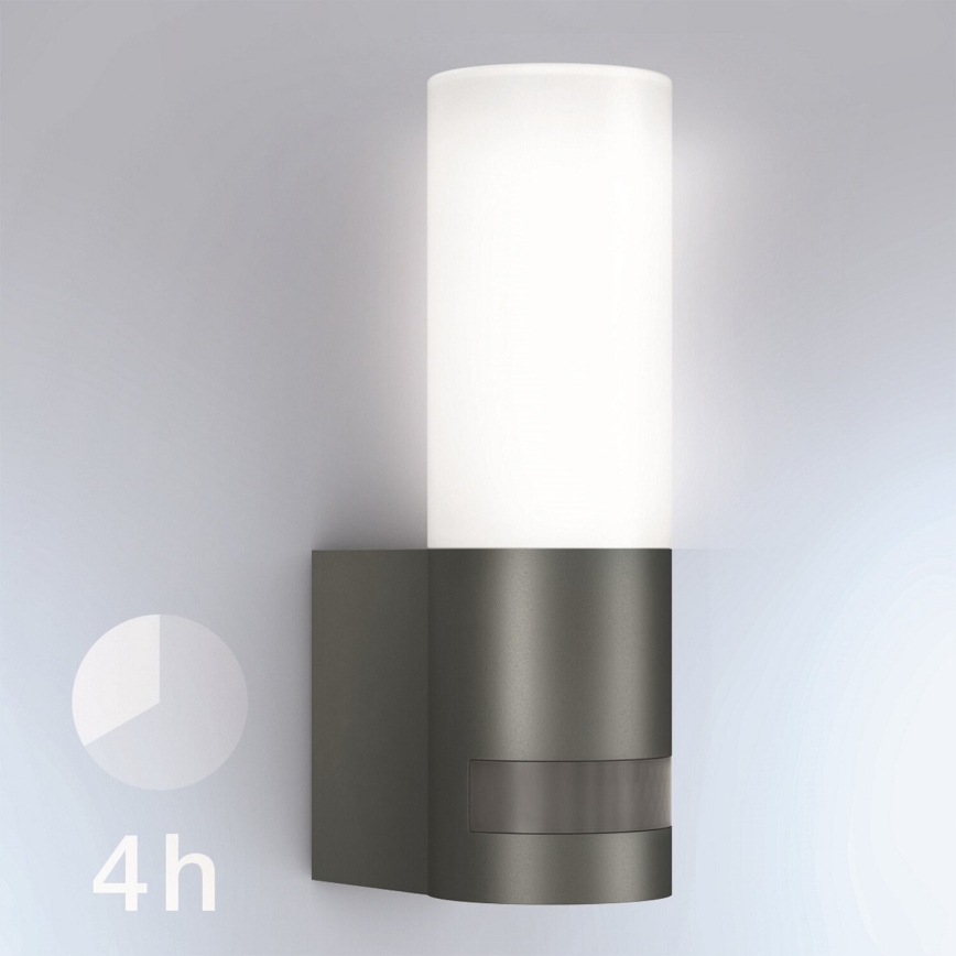Steinel 065287 –⁠ Iluminação exterior LED com sensor L 605 LED / 9.5 W / 230 V IP44 Antracite