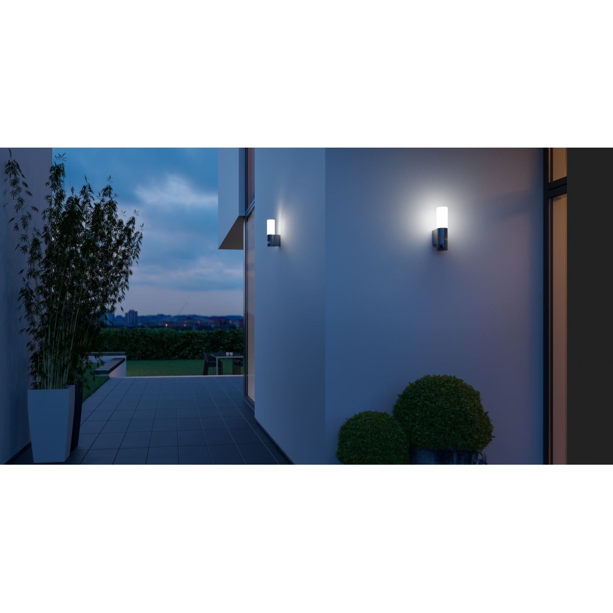 Steinel 065287 –⁠ Iluminação exterior LED com sensor L 605 LED / 9.5 W / 230 V IP44 Antracite