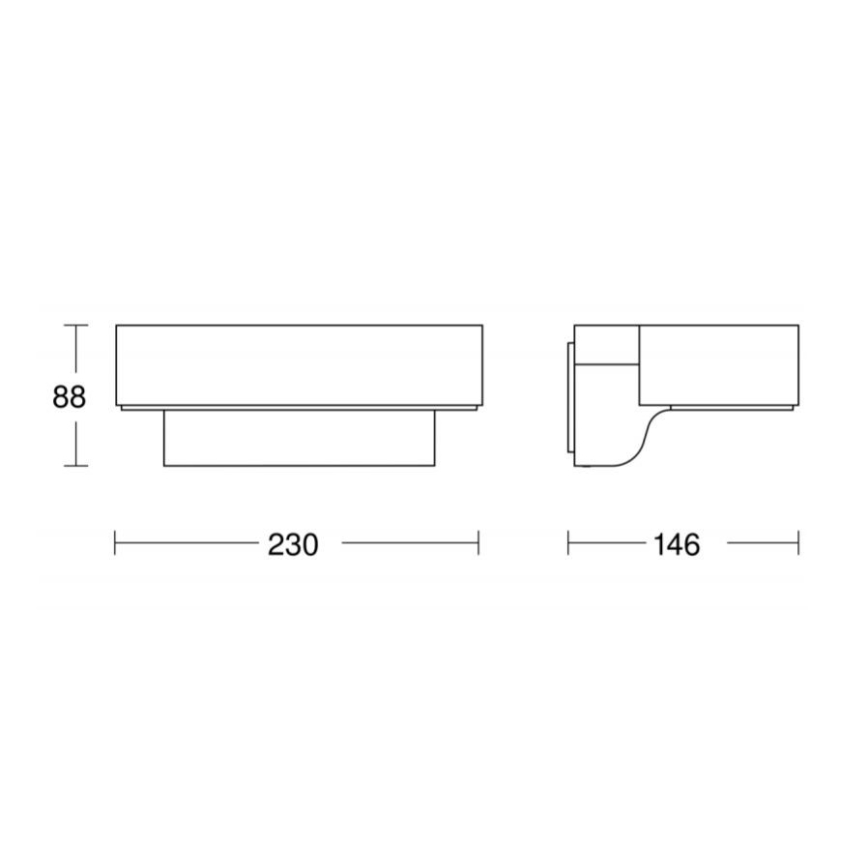 STEINEL 065690 - Iluminação de parede exterior LED com sensor L800 LED/7,5W/230V IP44