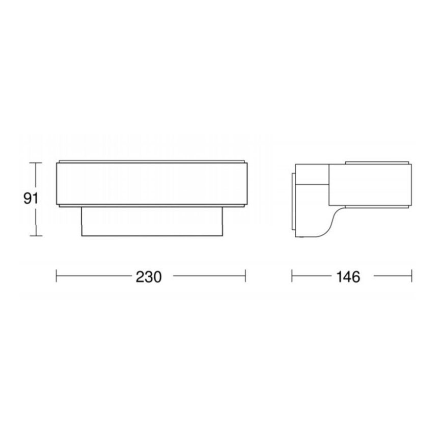 STEINEL 065706 - Iluminação de parede exterior LED com sensor L810 LED/12,5W/230V IP44