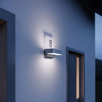STEINEL 065713 - Número de Casa LED com sensor L820 LED/12,5W/230V IP44