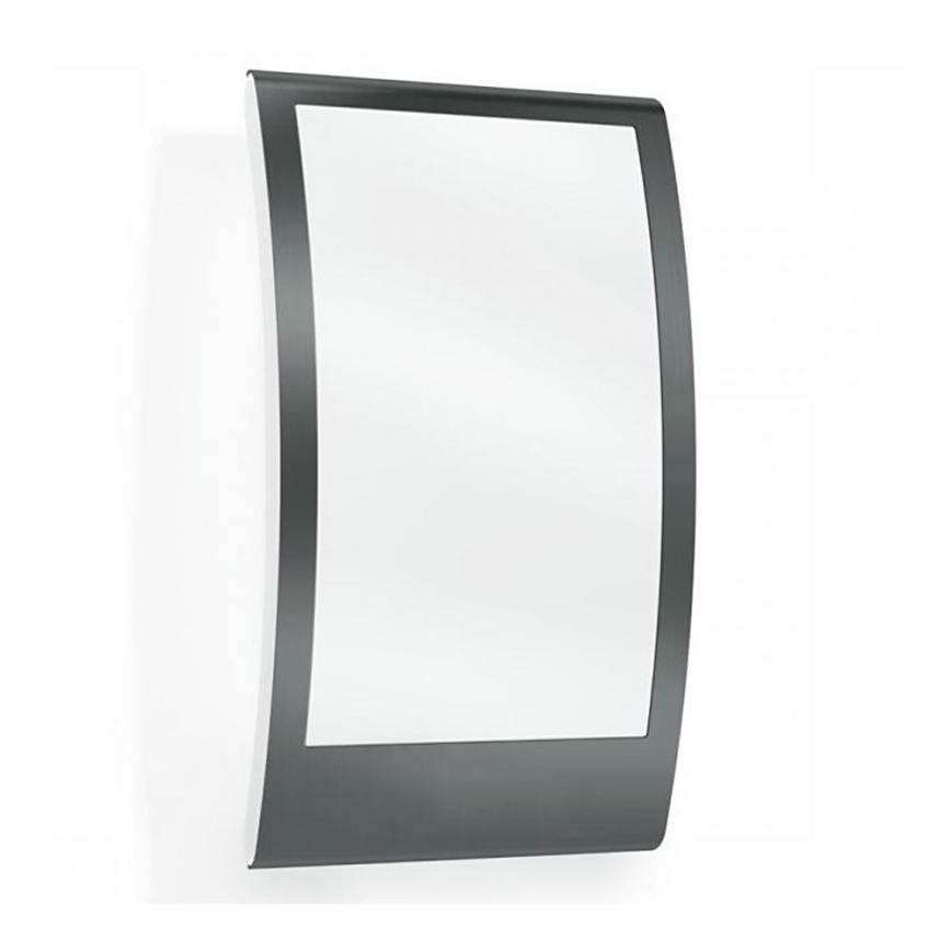 Steinel 065782 - Iluminação exterior com sensor de crepúsculo L 22 1xE27/60W/230V IP44 aço inoxidável