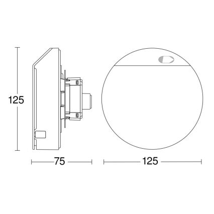 Steinel 067304 - Sensor de movimento de encastrar HPD3 IP branco