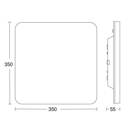 Steinel 067878- Iluminação de teto LED com sensor RS PRO LED/23,4W/230V IP40 4000K