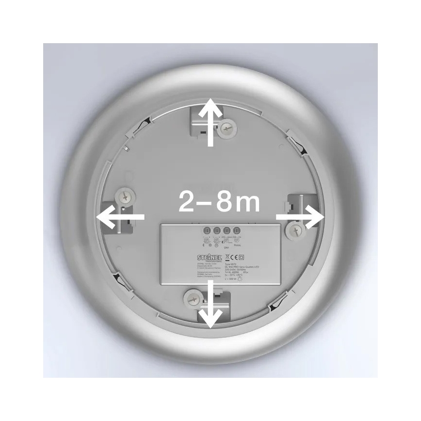 Steinel 068196 - Iluminação de teto de casa de banho LED com sensor DL Vario Quattro PRO S LED/14W/230V 4000K IP54