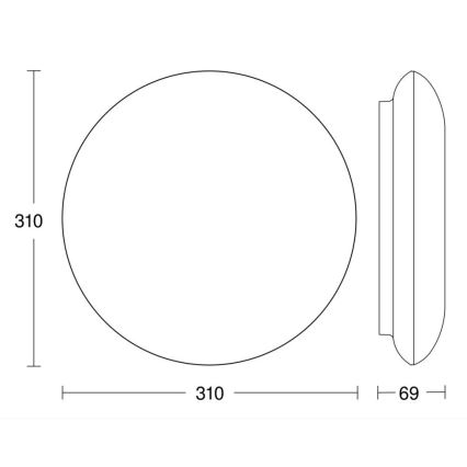 Steinel 068196 - Iluminação de teto de casa de banho LED com sensor DL Vario Quattro PRO S LED/14W/230V 4000K IP54