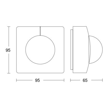 Steinel 068523 - Sensor de movimento IS 3360 40m COM1 IP54 angular preto