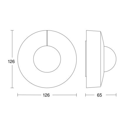 Steinel 068585 - Sensor de movimento IS 3360 40m V3 KNX IP54 redondo preto