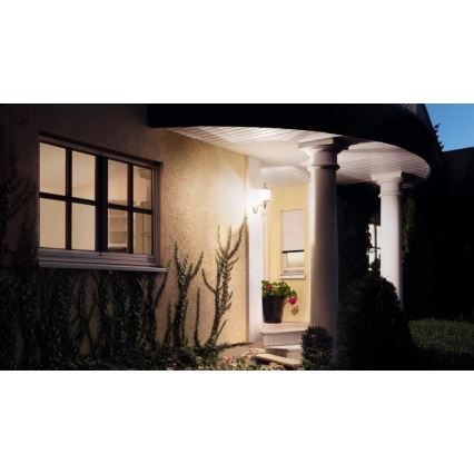 Steinel 069179 - Iluminação de parede exterior L 15 1xE27/60W/230V IP44 preta