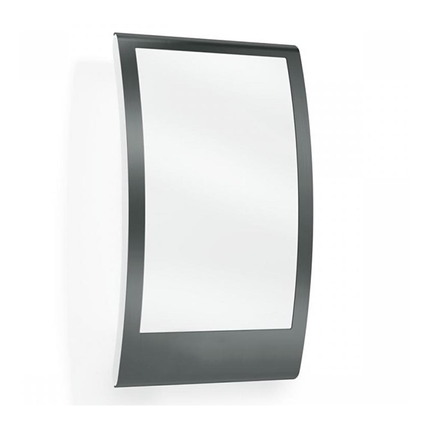 Steinel 069254 - Iluminação de parede exterior L 22 1xE27/60W/230V IP44 aço inoxidável