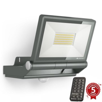 Steinel 069551 - Holofote LED com sensor XLED PRO ONE Plus S LED/33,8W/230V IP44 3000K antracite + controlo remoto