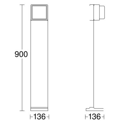 Steinel 078676 - Candeeiro exterior LED com regulação GL 85 C 900 LED/9W/230V IP44