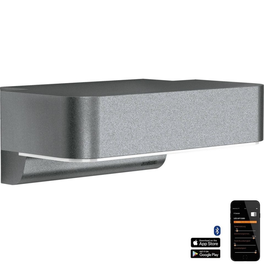 Steinel 079291- Iluminação de parede exterior LED L800C LED/7,5W/230V IP44 antracite