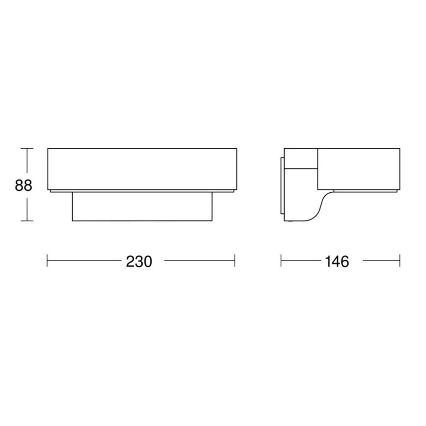 Steinel 079291- Iluminação de parede exterior LED L800C LED/7,5W/230V IP44 antracite