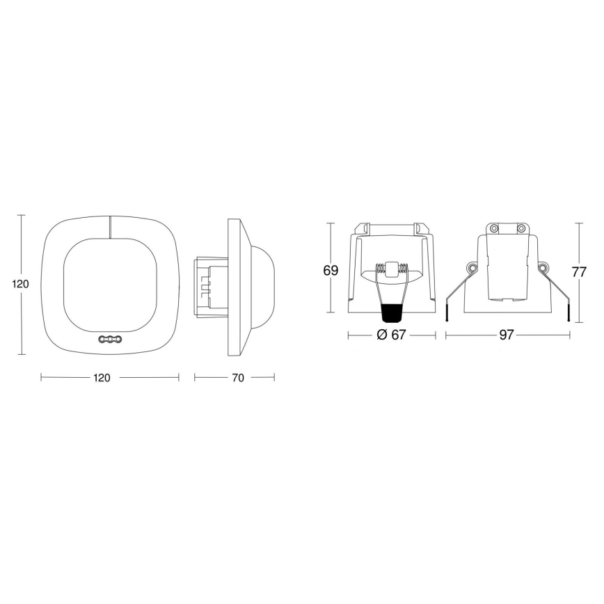 Steinel 079369 - Detetor de presença IR Quattro HD 24m COM1 branco