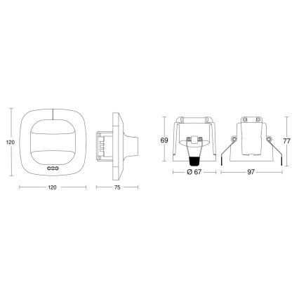 Steinel 079482 - Detetor de presença Dual HF COM1 branco