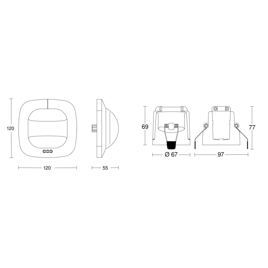 Steinel 079505 - Detetor de presença Dual HF KNX branco