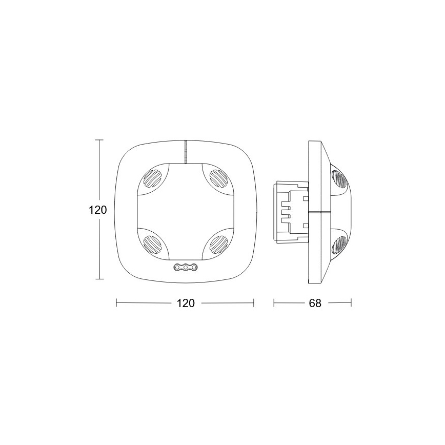 Steinel 079574 - Detetor de presença DualTech COM1 branco