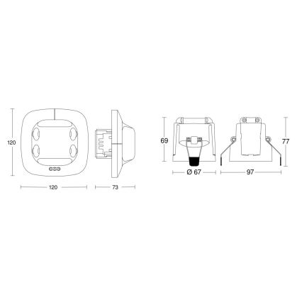 Steinel 079598 - Detetor de presença Dual US COM1 whitec