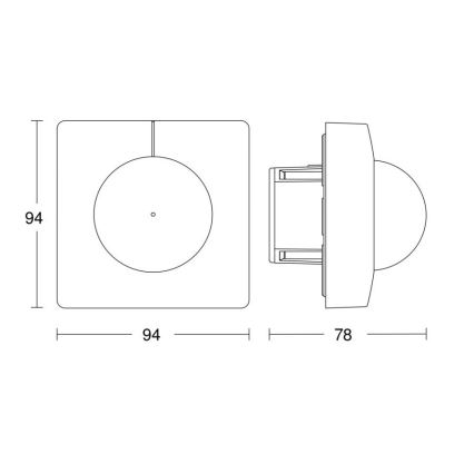 Steinel 079642 - Sensor de movimento IS 3360 KNX quadrado branco