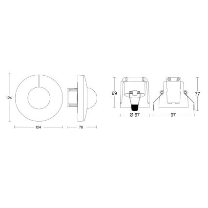 Steinel 079666 - Sensor de movimento IS 3360 KNX IP54 redondo branco