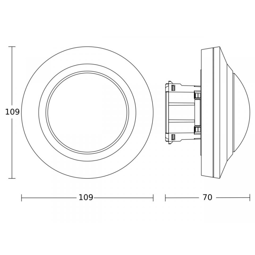 Steinel 086893 - Sensor de movimento MD IR 4360-8 COM1 UP WS branco