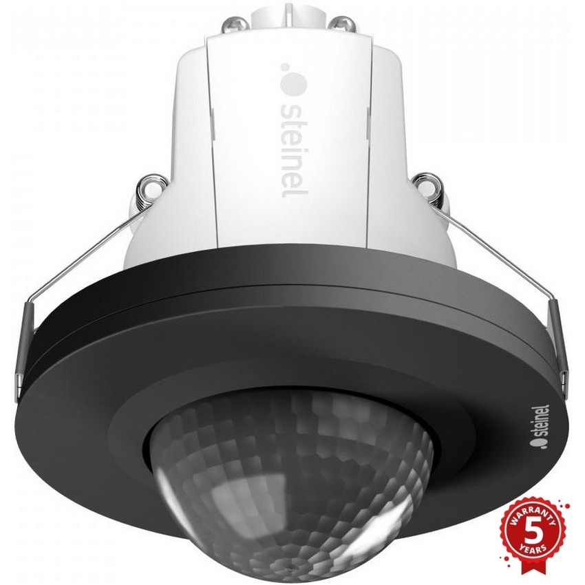 Steinel 087845 - Sensor de movimento embutido com um sensor de presença PD-24 ECO COM1 360° preto