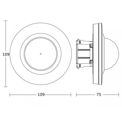 Steinel 087876 - Sensor de movimento com um sensor de presença PD-24 ECO COM1 360° branco