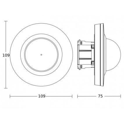 Steinel 088057 - Sensor de movimento com um sensor de presença PD-24 ECO KNX 360° branco