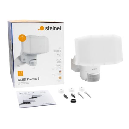 Steinel 089894 - Holofote LED com sensor XLED PROTECT LED/14,3W/230V 3000K IP54 branco