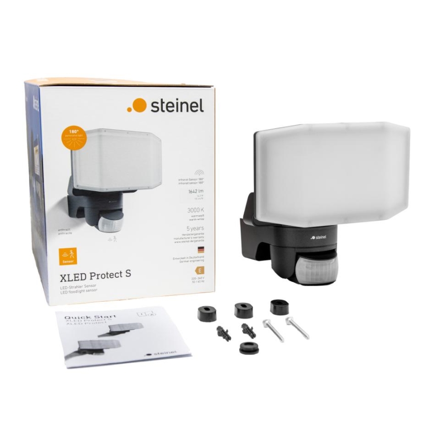 Steinel 090012 - Holofote LED com sensor XLED PROTECT LED/14,3W/230V 3000K IP54 antracite