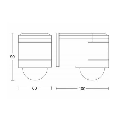 STEINEL 602819 - Sensor de parede exterior infravermelho IS240 branco IP54