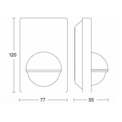 STEINEL 603113 - Sensor de movimento exterior IS 180-2 preto IP54