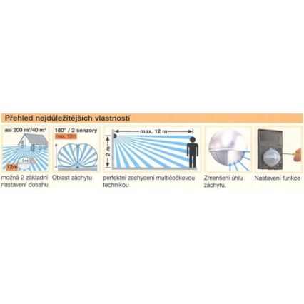 STEINEL 603212 - Sensor de movimento de exterior IS 180-2 branco IP54
