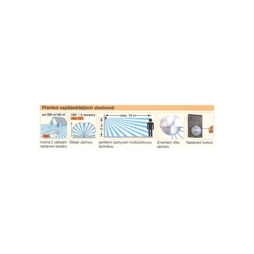 STEINEL 603212 - Sensor de movimento de exterior IS 180-2 branco IP54