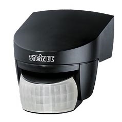 STEINEL 608811 - Sensor de infravermelhos exterior IS 140-2 preto IP54