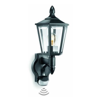 Steinel 617813 - Iluminação de parede exterior com sensor L 15 1xE27/60W/230V IP44