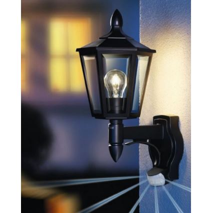 Steinel 617813 - Iluminação de parede exterior com sensor L 15 1xE27/60W/230V IP44