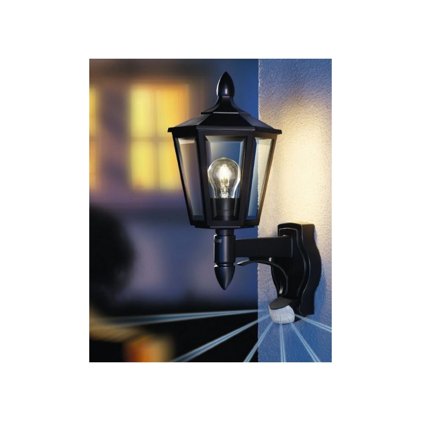 Steinel 617813 - Iluminação de parede exterior com sensor L 15 1xE27/60W/230V IP44