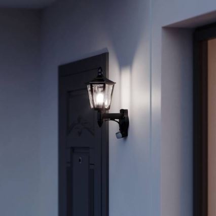 Steinel 617813 - Iluminação de parede exterior com sensor L 15 1xE27/60W/230V IP44