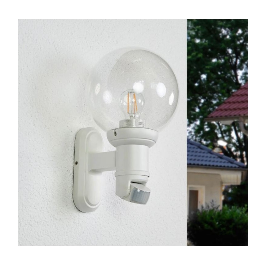 STEINEL 634315 - L 560 S Candeeiro de parede exterior com sensor branco IP44