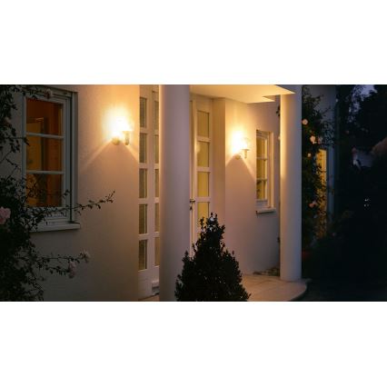 STEINEL 634315 - L 560 S Candeeiro de parede exterior com sensor branco IP44